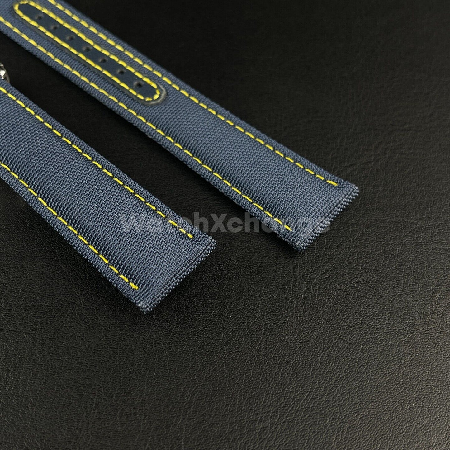 Blue Breathable Nylon Canvas Watch Band Strap Sport for Omega Seamaster 20mm