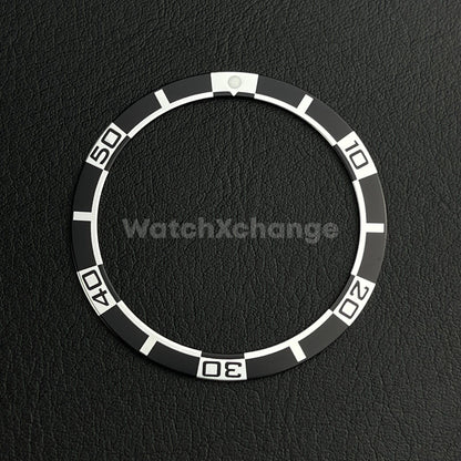Black 38mm Flat Aluminium Bezel Insert For Diver Watch Seiko Mod SKX SRPD