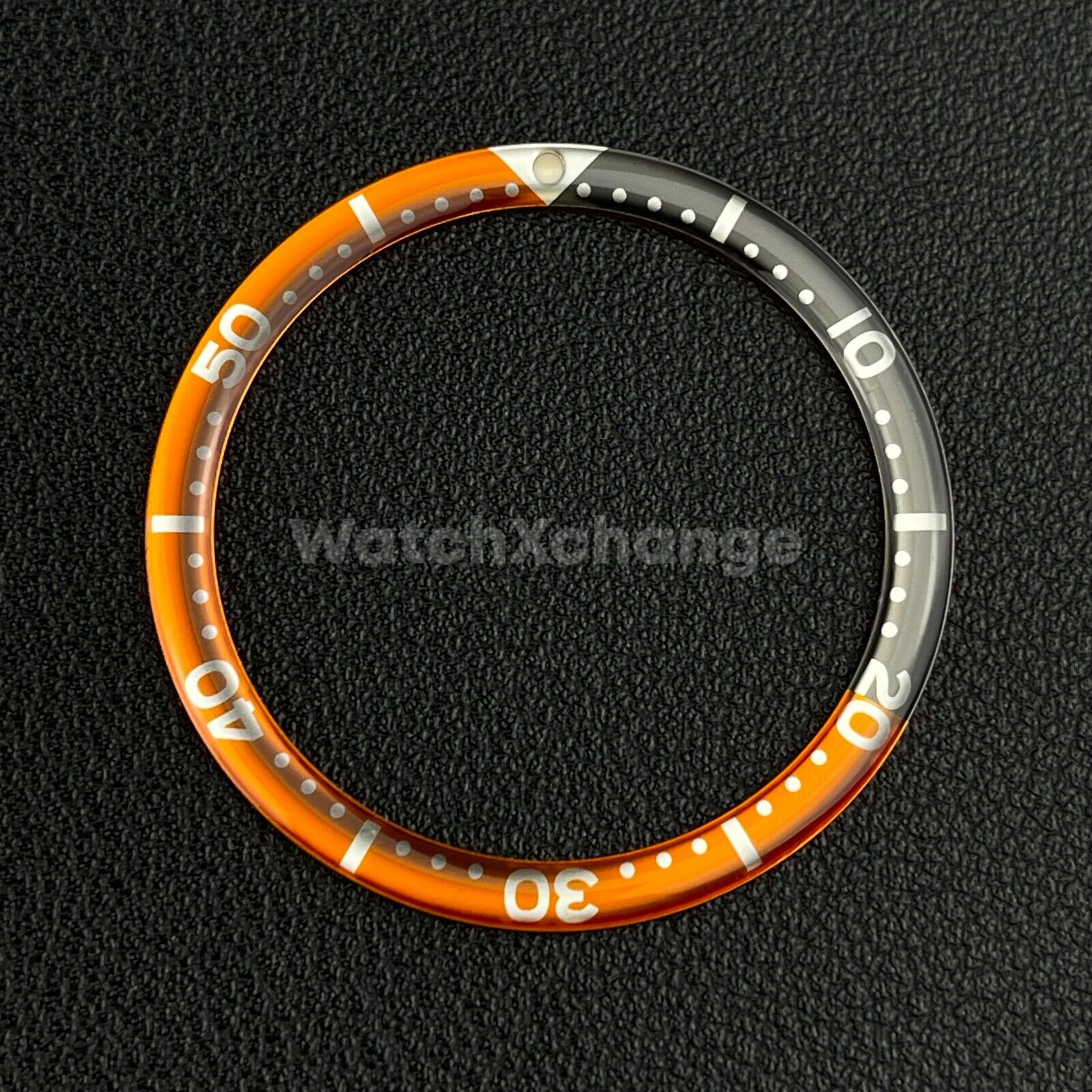 Grey & Orange 38mm Flat Resin Bezel Insert For Divers Watch Seiko Mod SKX SRPD