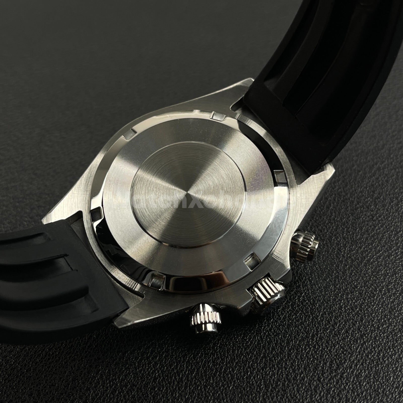 40mm Silver Stainless Steel Sapphire Glass Watch Case for VK63 Quartz Movement