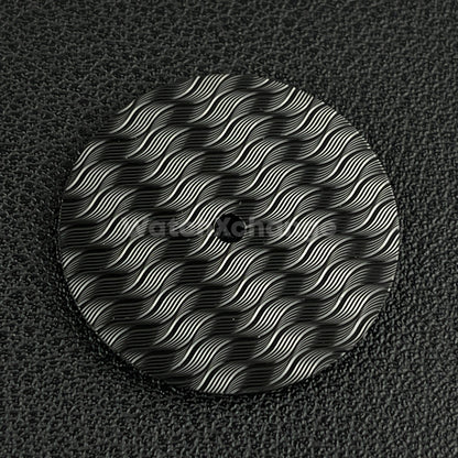 28.5mm Black Wavy Texture Watch Dial Face for SEIKO NH35 NH36 Movements
