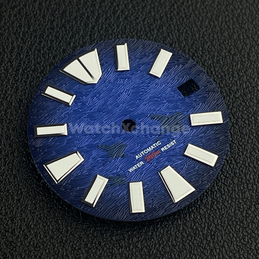 28.5mm Blue & Black Watch Dial Face for SEIKO NH35 NH36 Movement