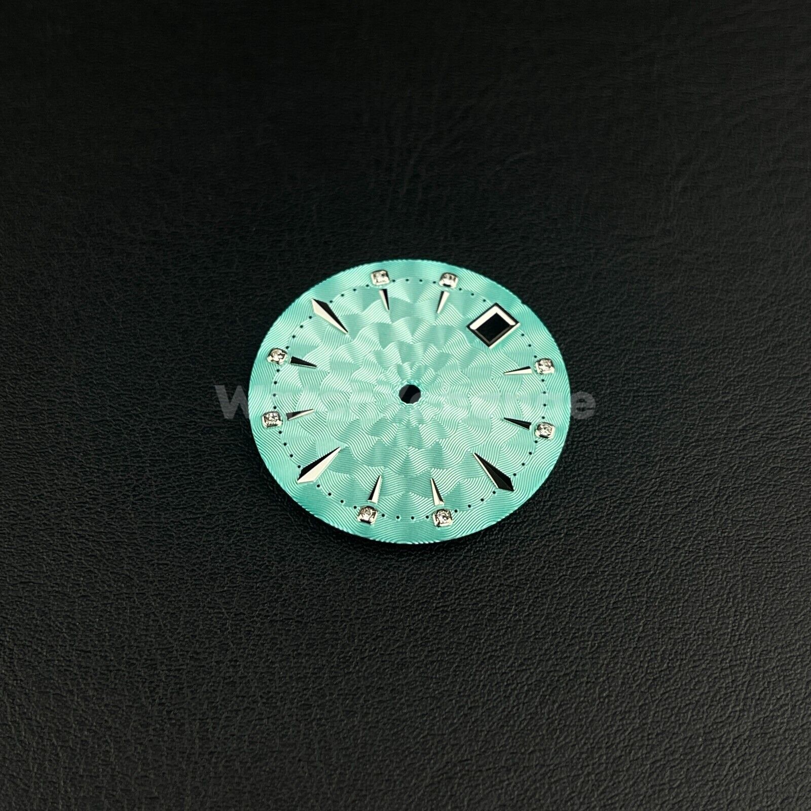 29mm Cyan Watch Dial Face Radial Pattern Diamond Scale for NH35/36 Movements