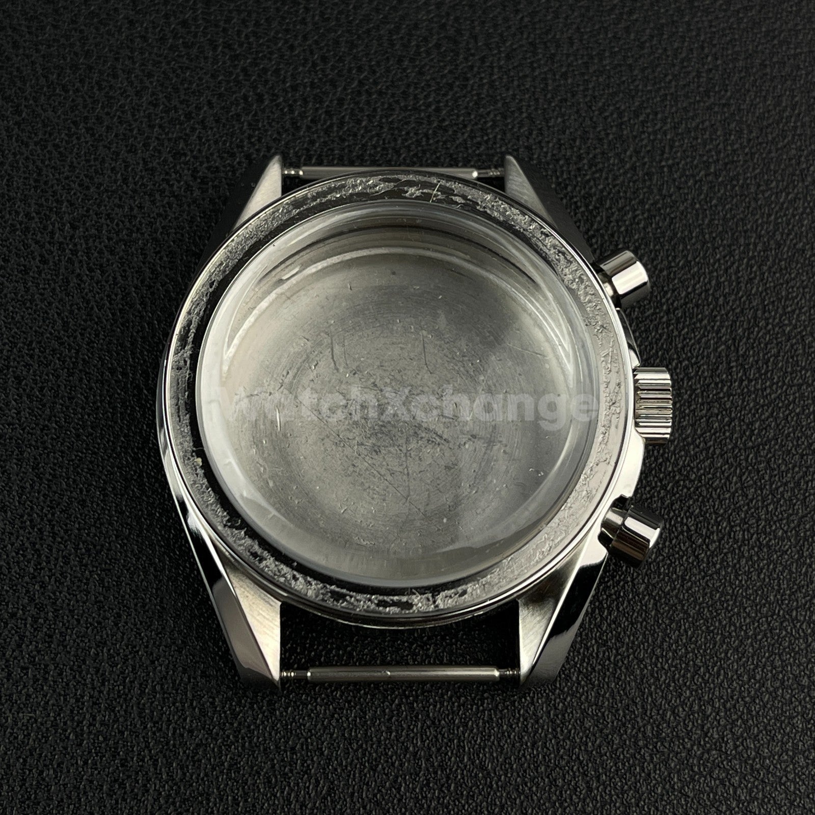 DEFECTIVE 40mm Silver Stainless Steel Watch Case for VK63 Quartz Movement