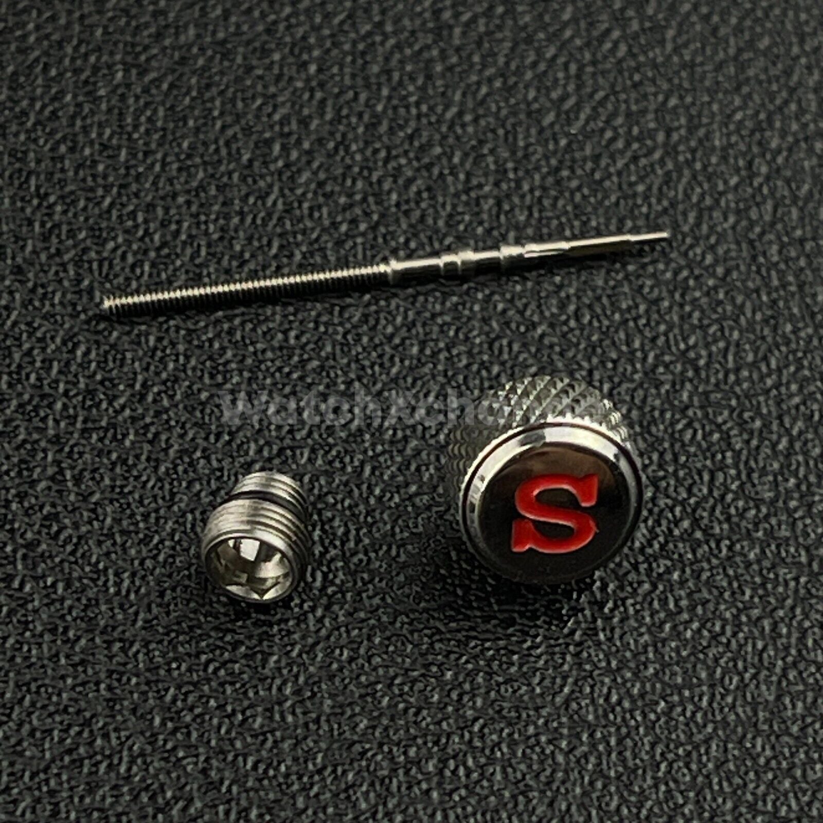 Screw-in Engraved "S" Crown for Seiko SKX007 SKX009 NH35 NH36 SRPD With Stem