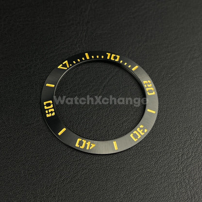 41mm Black & Gold Stainless Bezel Insert Fits Seiko King Prospex Samurai SRPF