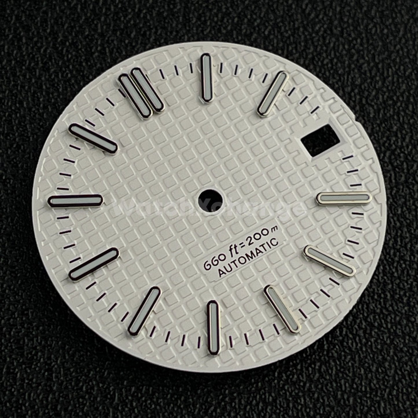 28.5mm White Grid Pattern Texture Watch Dial for SEIKO NH35 NH36 Movement