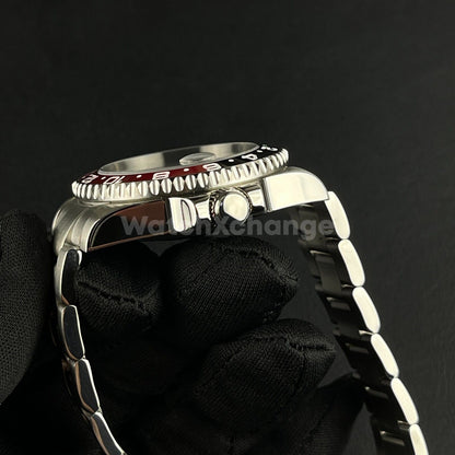 Black & Red Coke 40mm Diving Mens Watch NH35A Automatic Movement Sapphire Steel