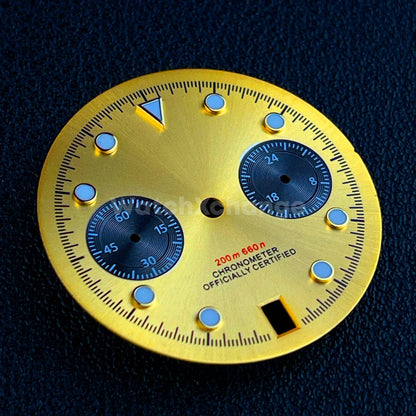 Gold 30mm Watch Dial Face Accessory for VK64 Quartz Movement