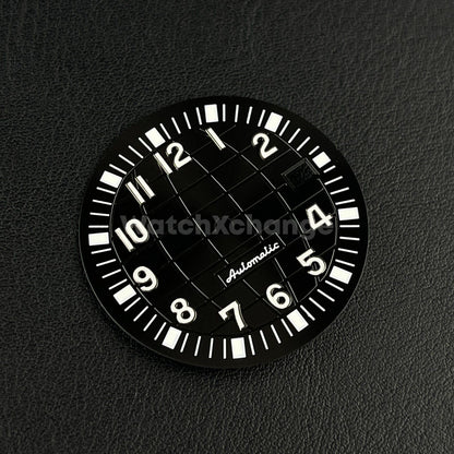 32mm Black & White Watch Dial for SEIKO NH35/NH36/4R/7S Watch Movement Parts