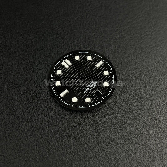 31.7mm Black Watch Dial for SEIKO NH35 NH36 Watch Movement Parts