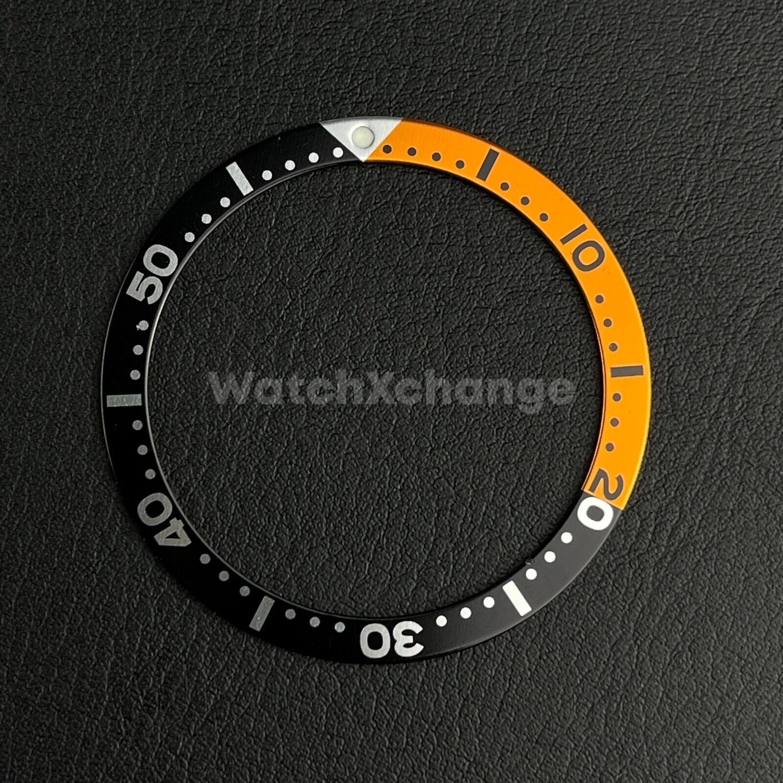Black & Orange 39mm Flat Aluminium Bezel Insert For Diver Watch Seiko Mod Turtle
