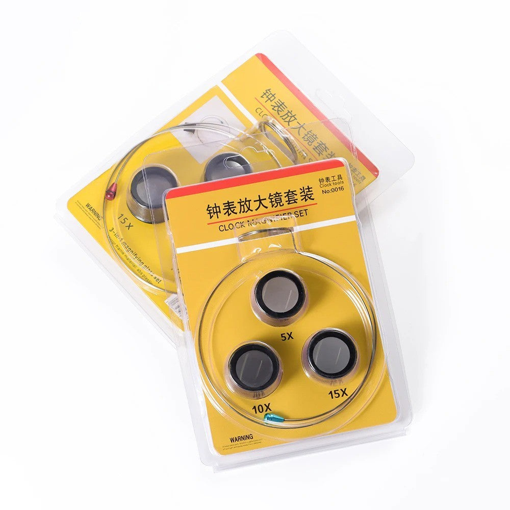 4pc Eyeglass Loupe Headband Magnifier Watchmakers Magnify Glasses 5x 10x 15x