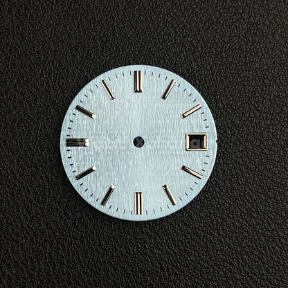 28.5mm Light Blue Vertical Line Texture Watch Dial for SEIKO NH35 NH36 Movement