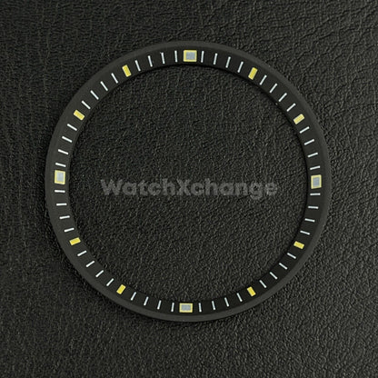 Black & Yellow Chapter Ring for Seiko SKX007 SRPD & Mod Watches 32.3mm NH36 NH35