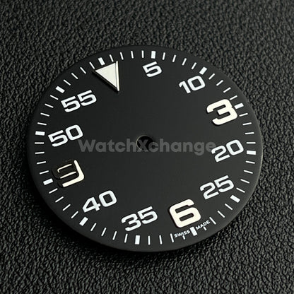 28.5mm Black & Silver Watch Dial for SEIKO NH35 NH36 Movement