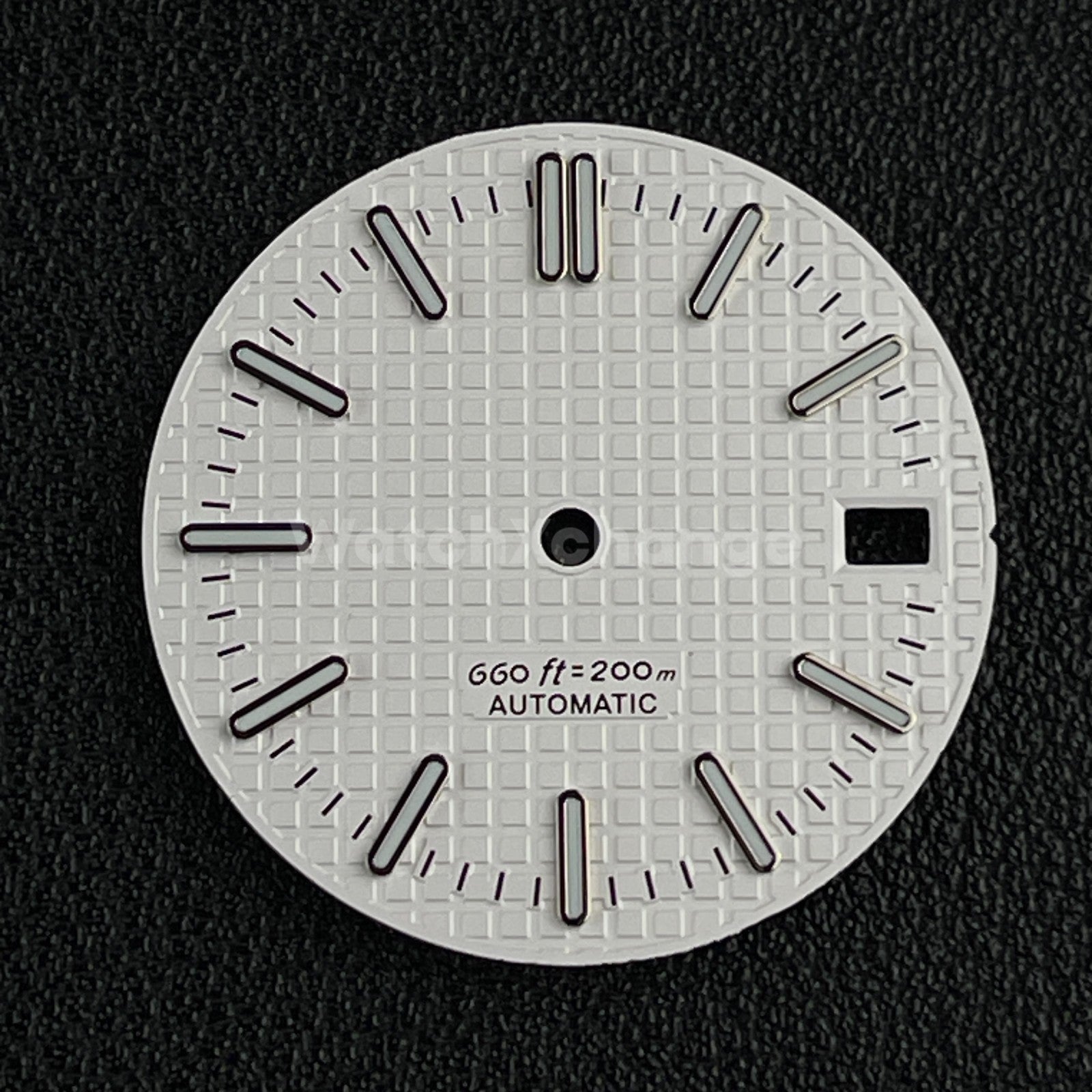 28.5mm White Grid Pattern Texture Watch Dial for SEIKO NH35 NH36 Movement