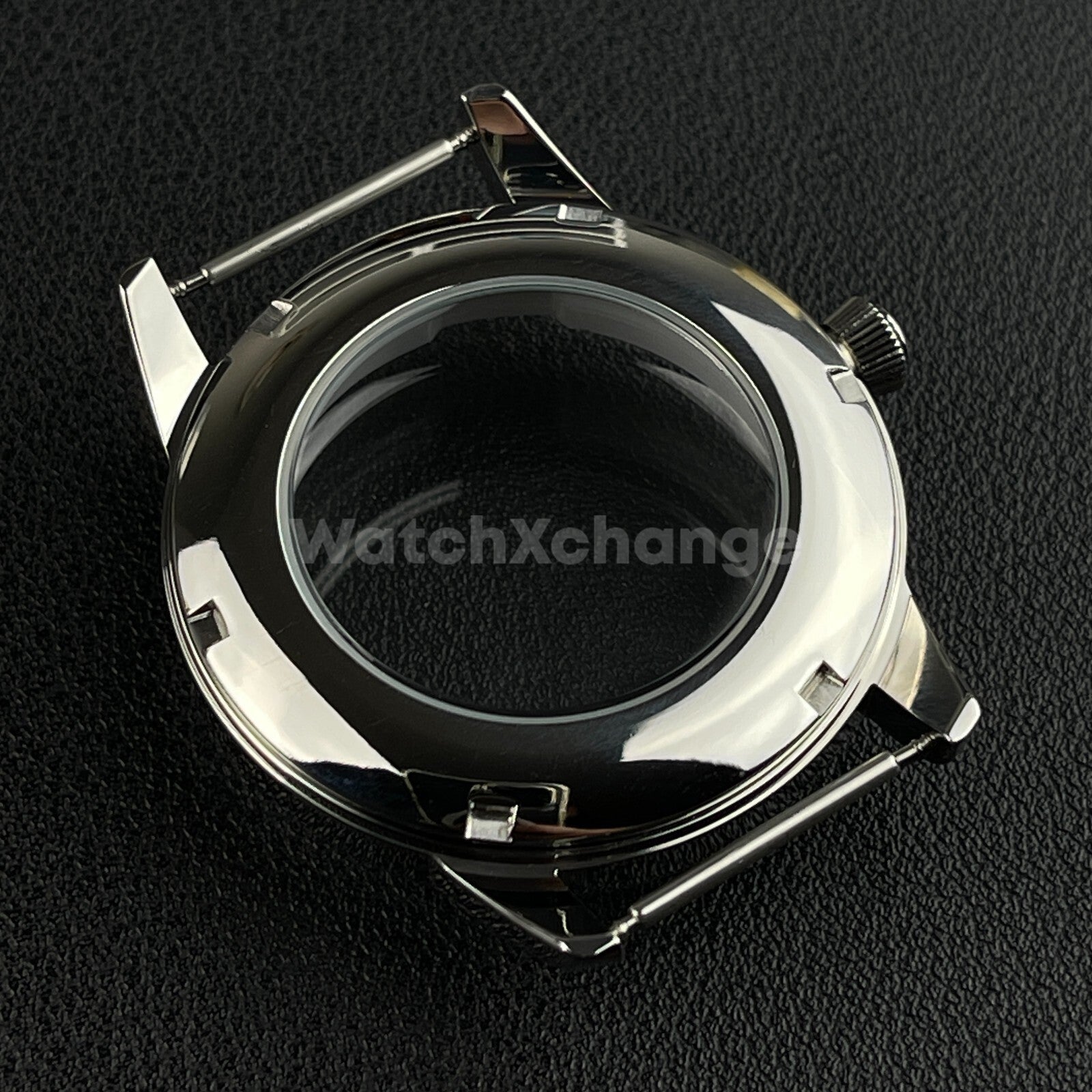 33mm Silver Cocktail Arched Glass Stainless Steel Watch Case For Seiko NH35 NH38