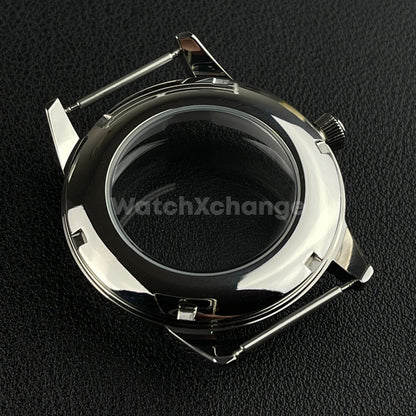 33mm Silver Cocktail Arched Glass Stainless Steel Watch Case For Seiko NH35 NH38