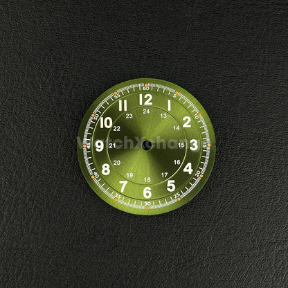 29mm Green Watch Dial w/Green Luminous Replacement for NH35 Watch Movement Parts