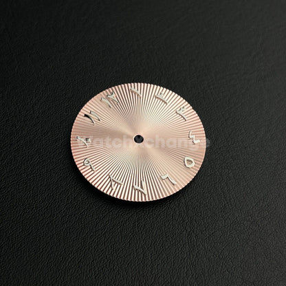 28.5mm Pink & Silver Arabic Watch Dial NH35 NH36 Movement Professional