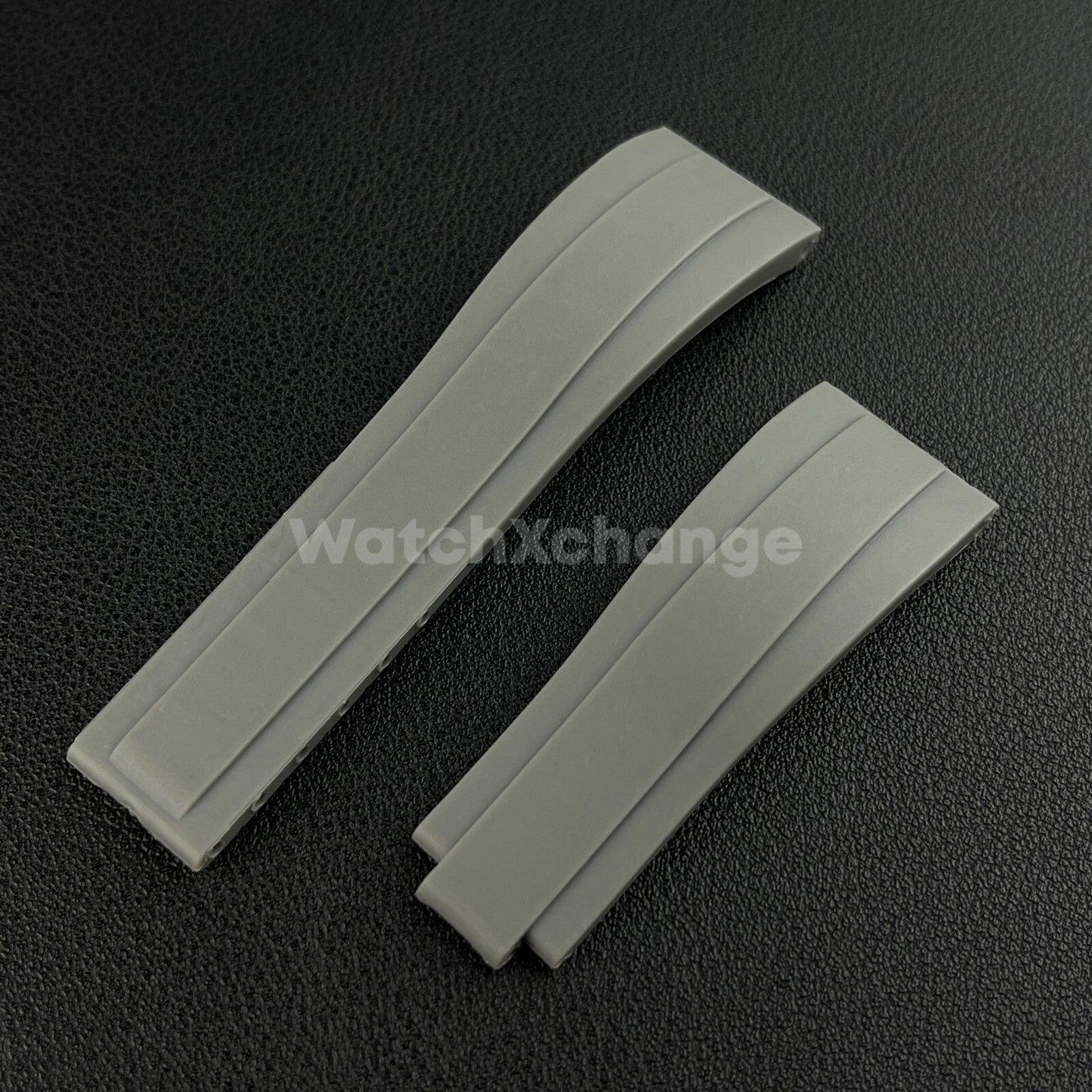 20mm Grey Silicone Rubber Watch Strap Band For Rolex OYSTERFLEX GMT