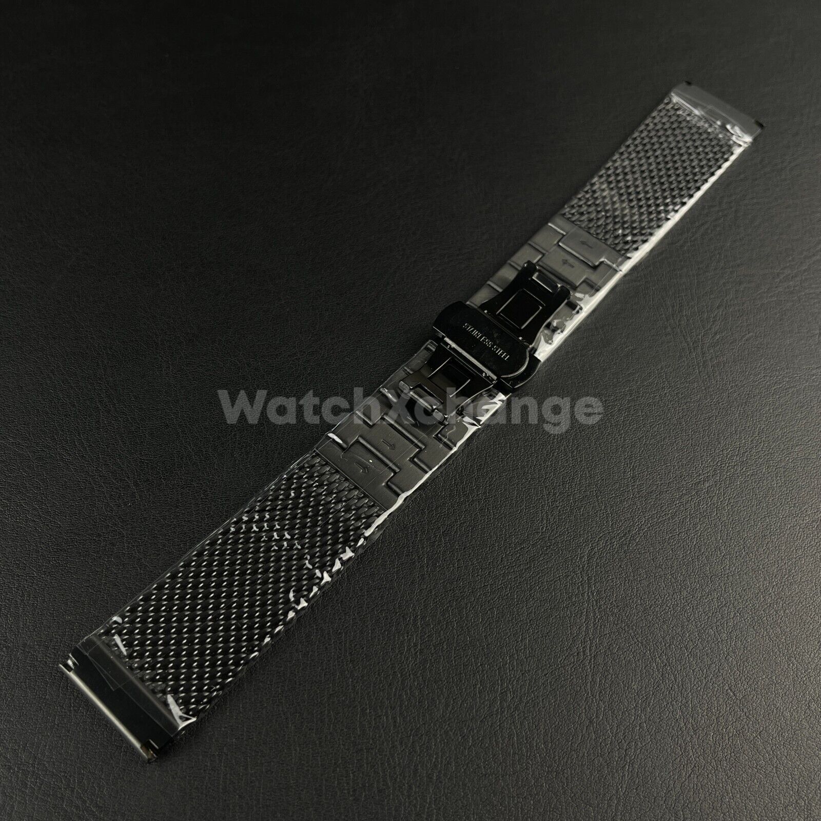 Black Metal Steel Mesh Strap For Citizen Eco-Drive Navihawk 22 23mm