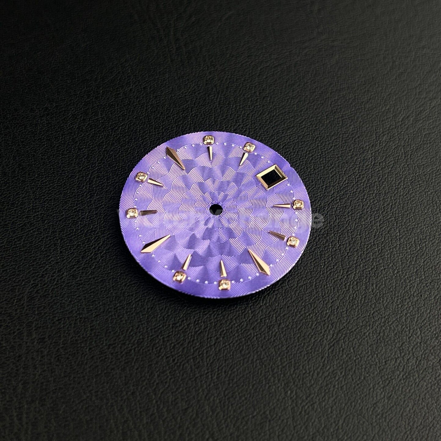 29mm Purple Watch Dial Face Radial Pattern Diamond Scale for NH35/36 Movements