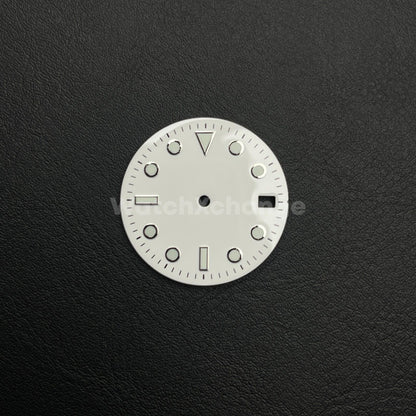 28.5mm White Watch Dial for SEIKO NH35 NH36 Movement Luminous