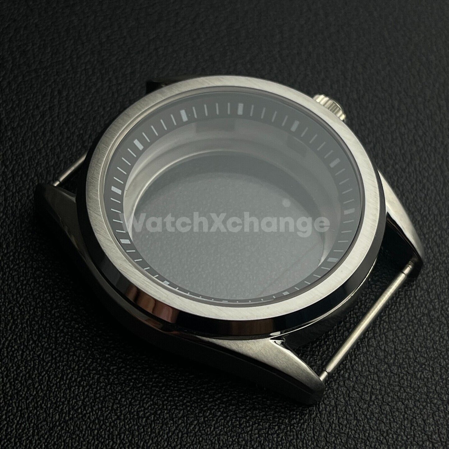 40mm Silver Pilot Stainless Steel Watch Case For Japanese NH35 NH36 NH38