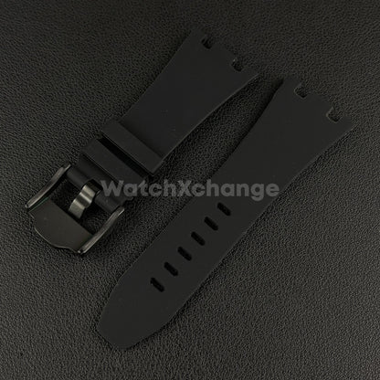 Black Audemars Piguet AP 28mm x 20mm Royal Oak Rubber Watch Strap 15710 15703