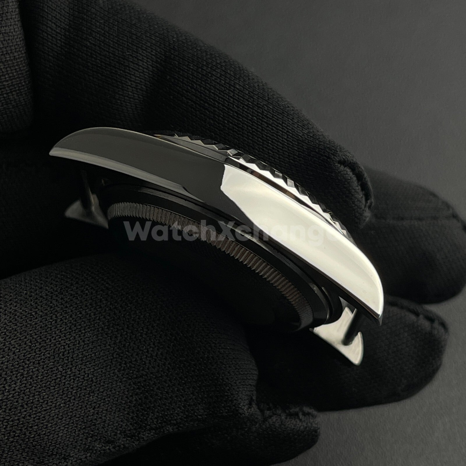 36mm Silver Watch Case Fluted Modified Sapphire Diving for NH35/NH36 Movement