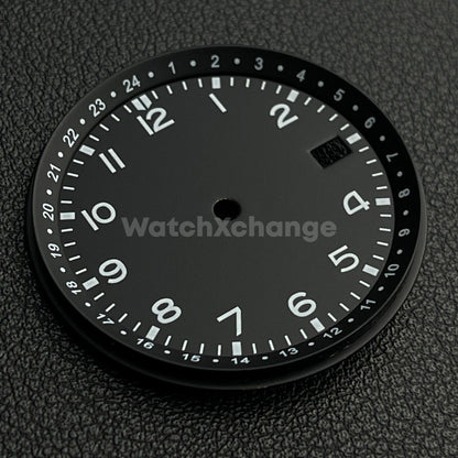 33.5mm Black Watch Dial for SEIKO NH35 NH36 Watch Movement