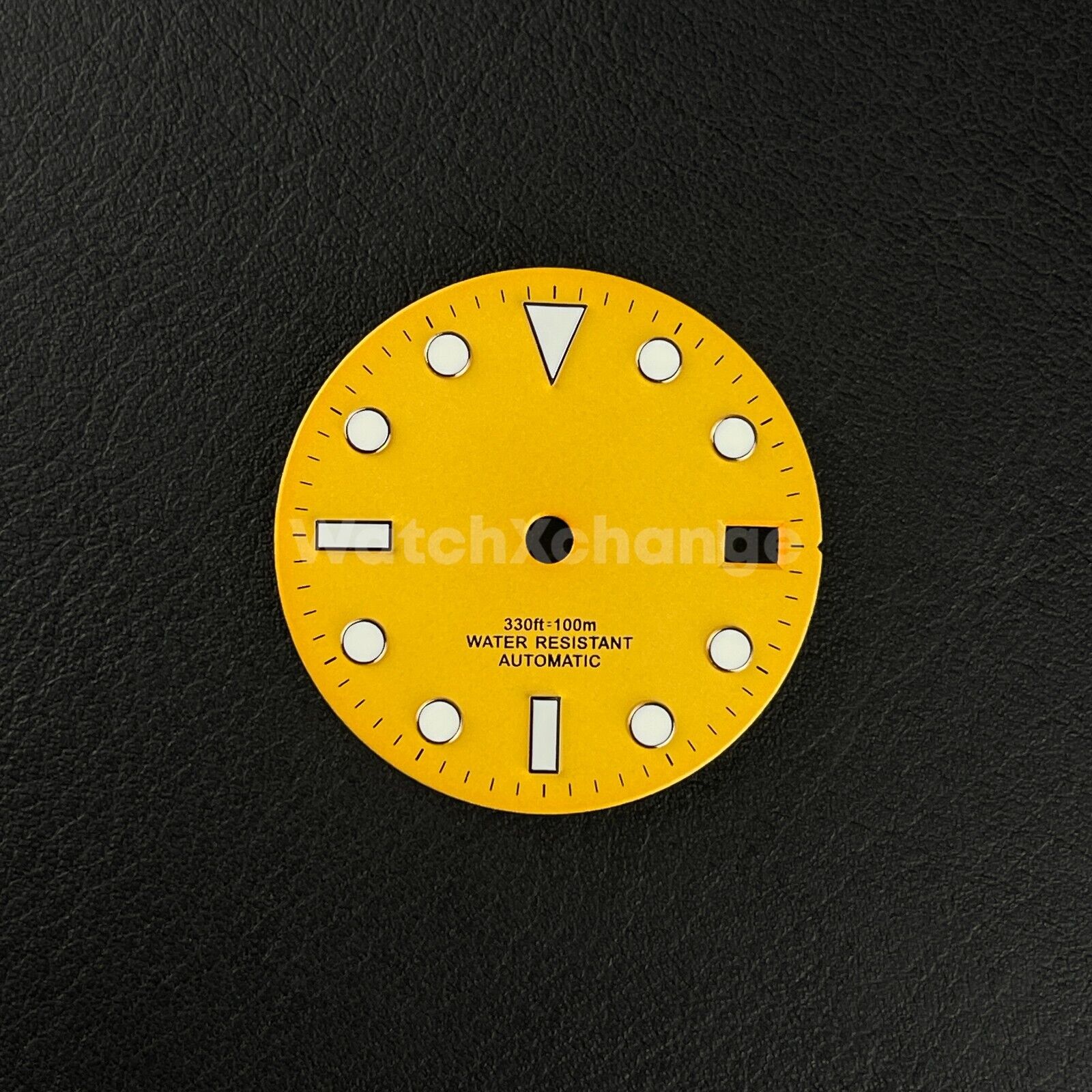 28.5mm Yellow Watch Dial Green Luminous for SEIKO NH35 Watch Movement Parts