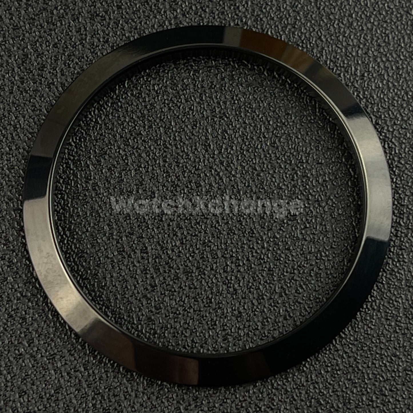 Black Sloped Polished Stainless Steel Watch Bezel Insert Ring 36mm 39mm