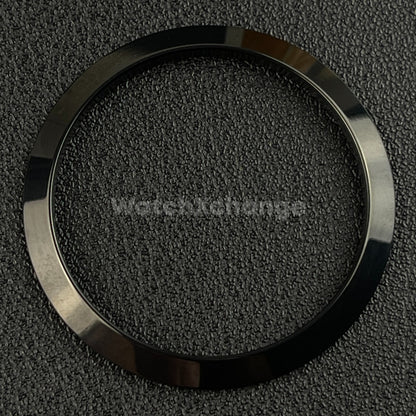 Black Sloped Polished Stainless Steel Watch Bezel Insert Ring 36mm 39mm