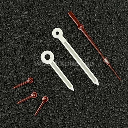 White & Brown 6 Hand Watch Hands Set for PE50 PE90 PE60 PE70 PE80 Movement