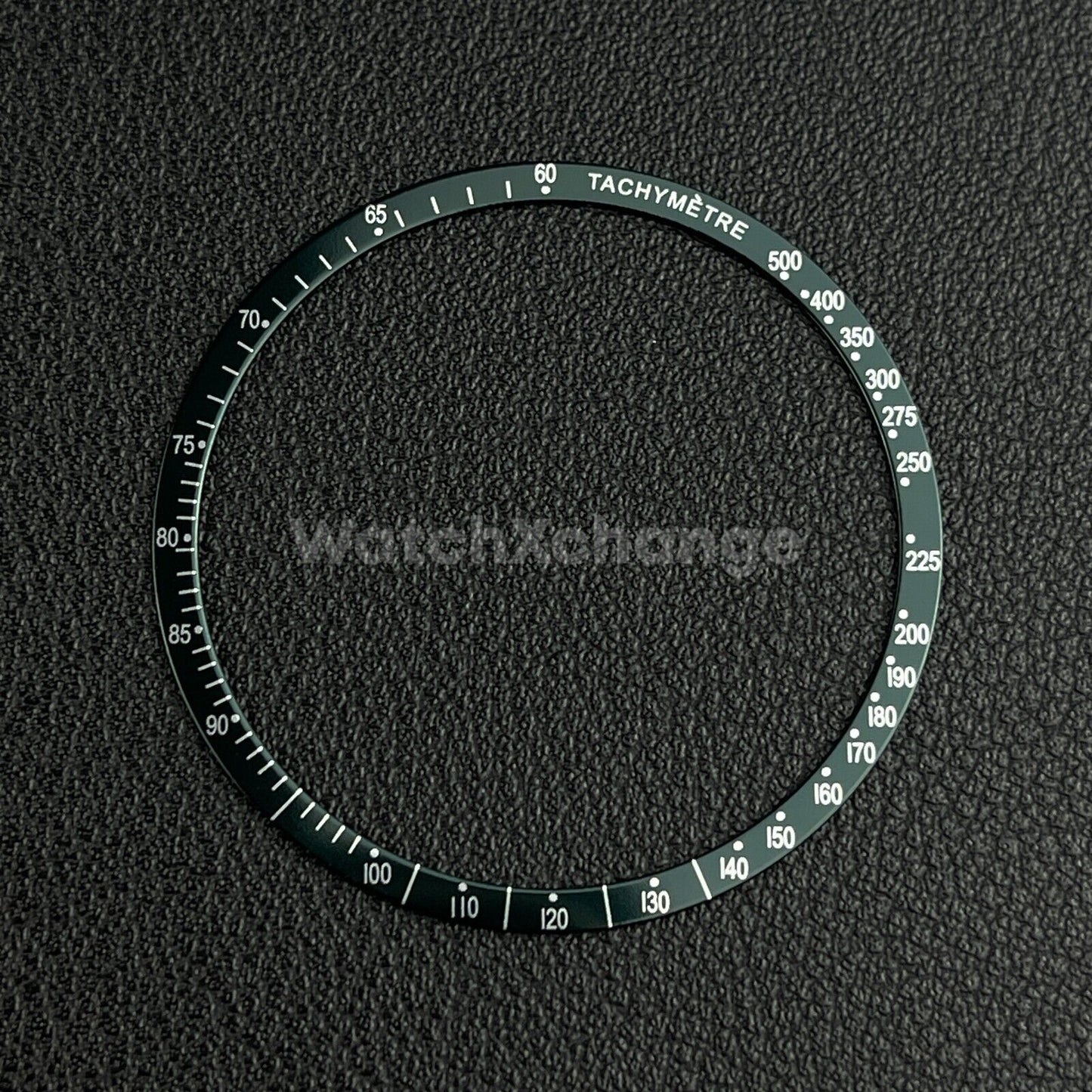 Black/Green Flat Aluminium Watch Bezel Insert 38.5mm for VK63 Quartz Watches