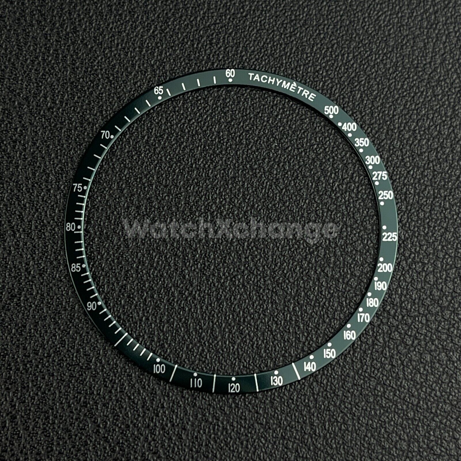 Black/Green Flat Aluminium Watch Bezel Insert 38.5mm for VK63 Quartz Watches