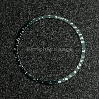 Black/Green Flat Aluminium Watch Bezel Insert 38.5mm for VK63 Quartz Watches