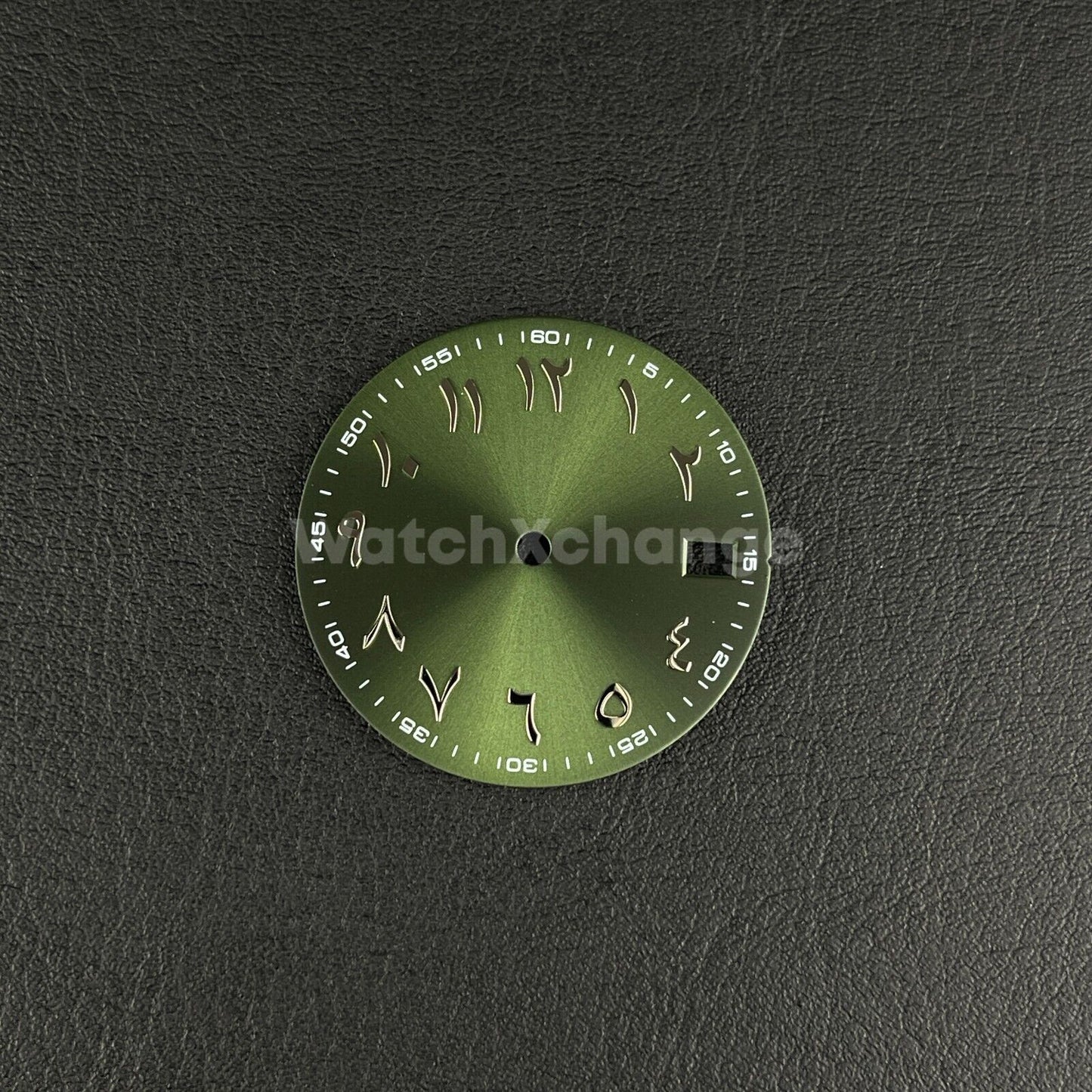 28.5mm Olive Green Silver Arabic Watch Dial NH35 NH36 Movement Professional