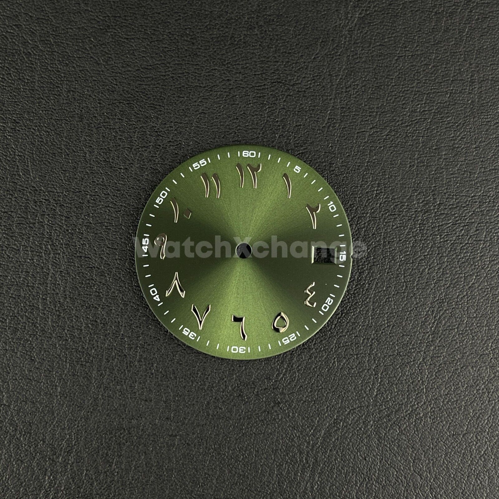 28.5mm Olive Green Silver Arabic Watch Dial NH35 NH36 Movement Professional