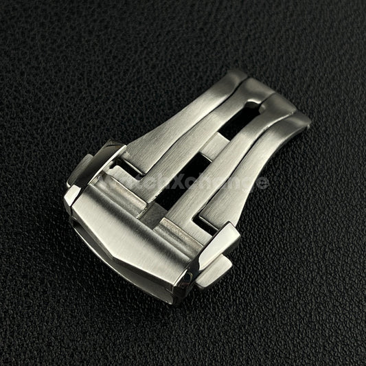 Silver Stainless Steel Deployment Watch Folding Buckle Clasp For Omega 18 20 mm