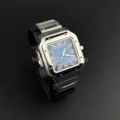 42mm Square Blue Dial Stainless Steel NH35A Automatic Men Sapphire Luxury Watch