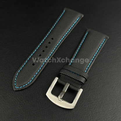 Black Nylon Strap fit Tag Heuer Monaco Carrera Formula 1 Watch 24mm