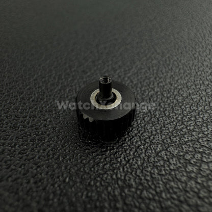 Black Long Tube Replacement Watch Crown 2mm 2.5mm Hole Diameter 3mm - 8mm Head