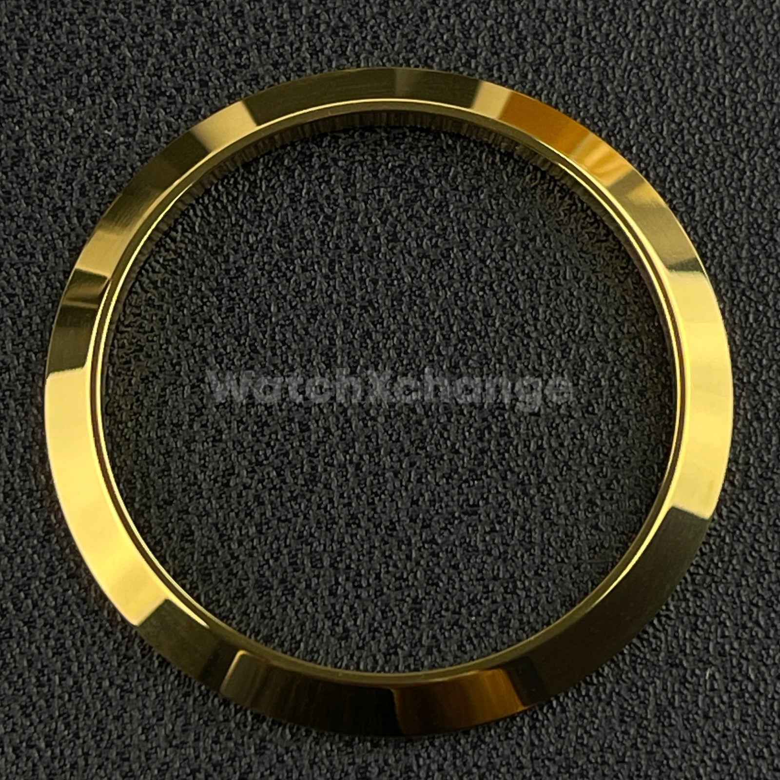 Gold Sloped Polished Stainless Steel Watch Bezel Insert Ring 36mm 39mm