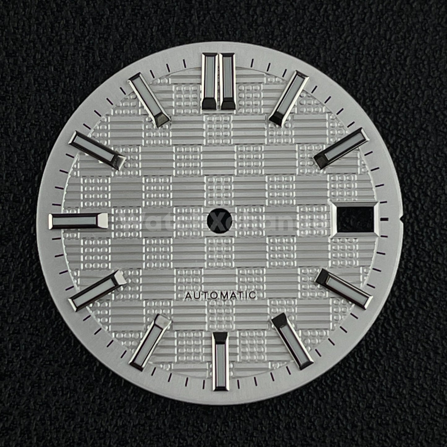 28.5mm White Grid Dots Pattern Texture Watch Dial for SEIKO NH35 NH36 Movement