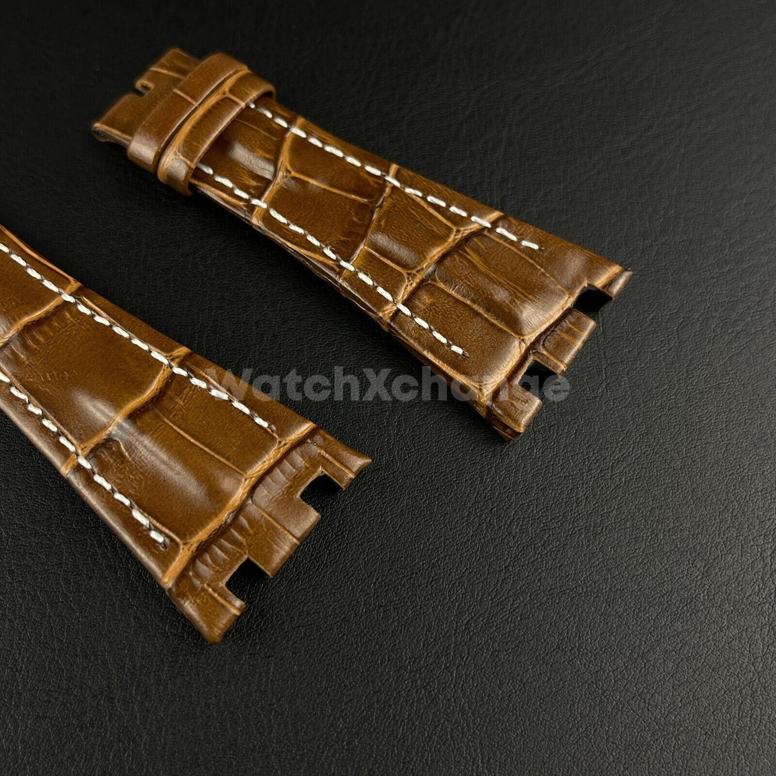 Brown High Quality Genuine Leather Watch band Strap 28mm for AP ROYAL OAK