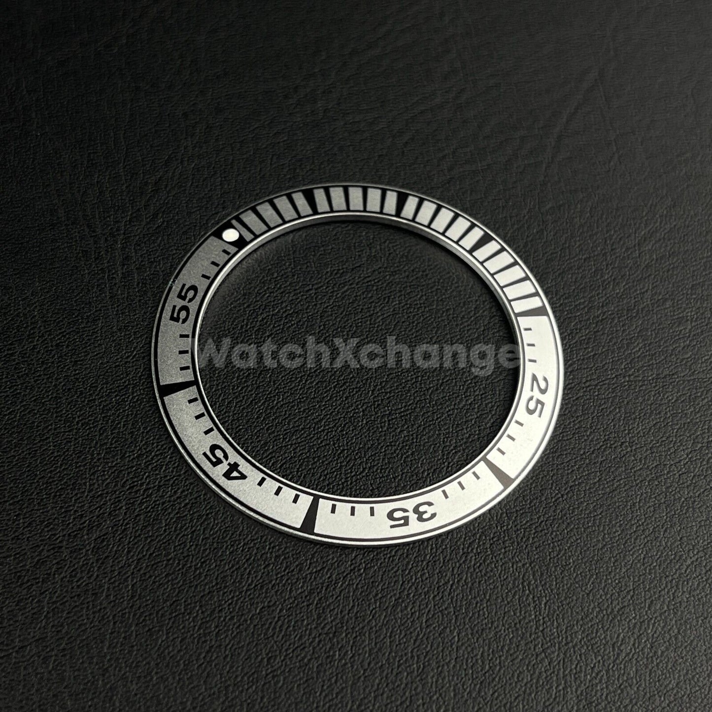 41mm Silver & Black Aluminium Bezel Insert Fits Seiko King Prospex Samurai SRPF